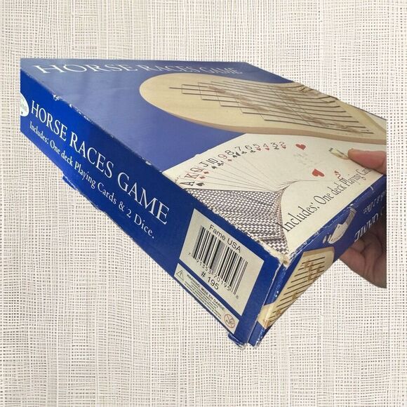 Wooden Horse Races Game w/ Cards & Dice | Fame USA Family Party Game - Picture 2 of 6